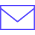 Purple outline of an envelope icon on a dark background.